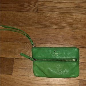 Green Kate Spade Wristlet